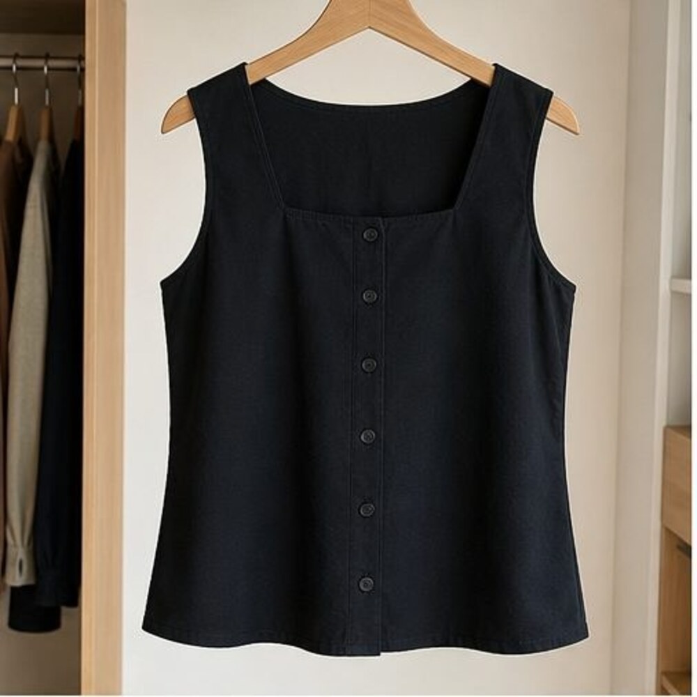 Black Pleated Blouse